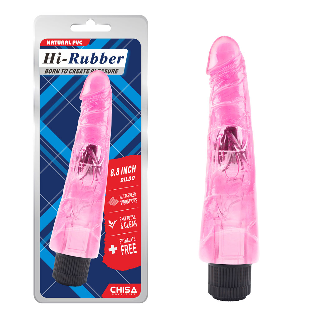 8.8 Inch Vibrating Dildo-Pink